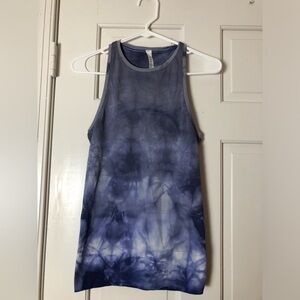 Lululemon Shibori Stripe True Navy Swiftly Tech High Neck Racerback Tank 2.0 6